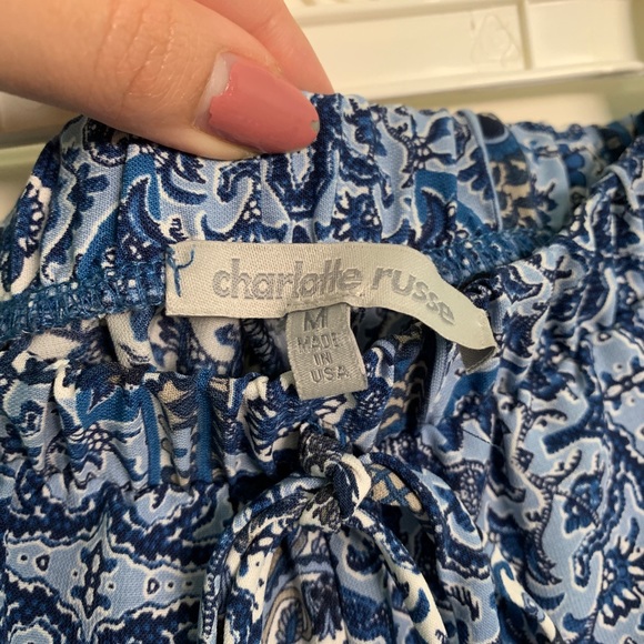 Charlotte Russe Drawstring Pattern Shorts - Picture 3 of 4